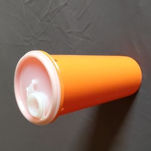 Vintage Orange Tupperware Tall Snack Container